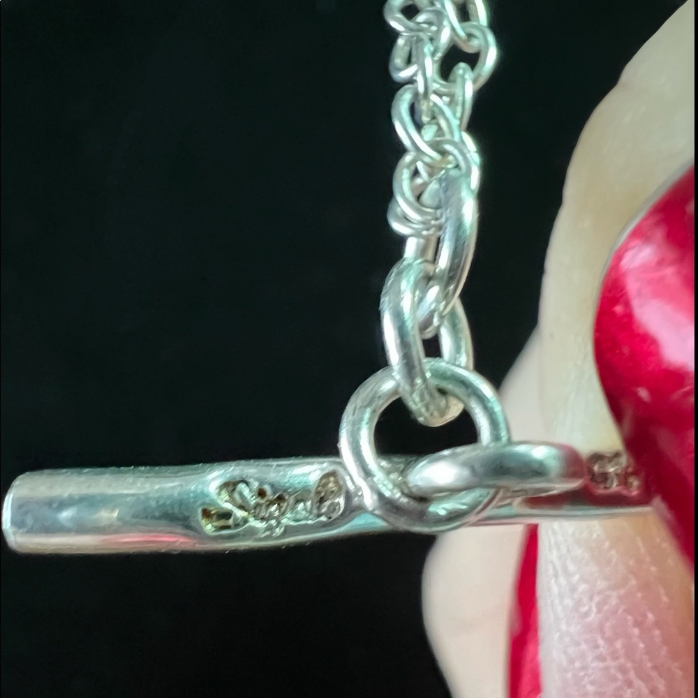 Vintage David Sigal 925 Sterling Black Enameled Channel Set Crystals Pendant - Picture 7 of 11